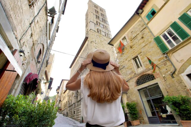 Turista ad Arezzo